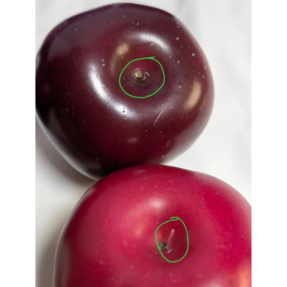 21 Piece Faux Apples Bulk Lot Artificial Fruit Red Purple Lenticels Plastic Foam
